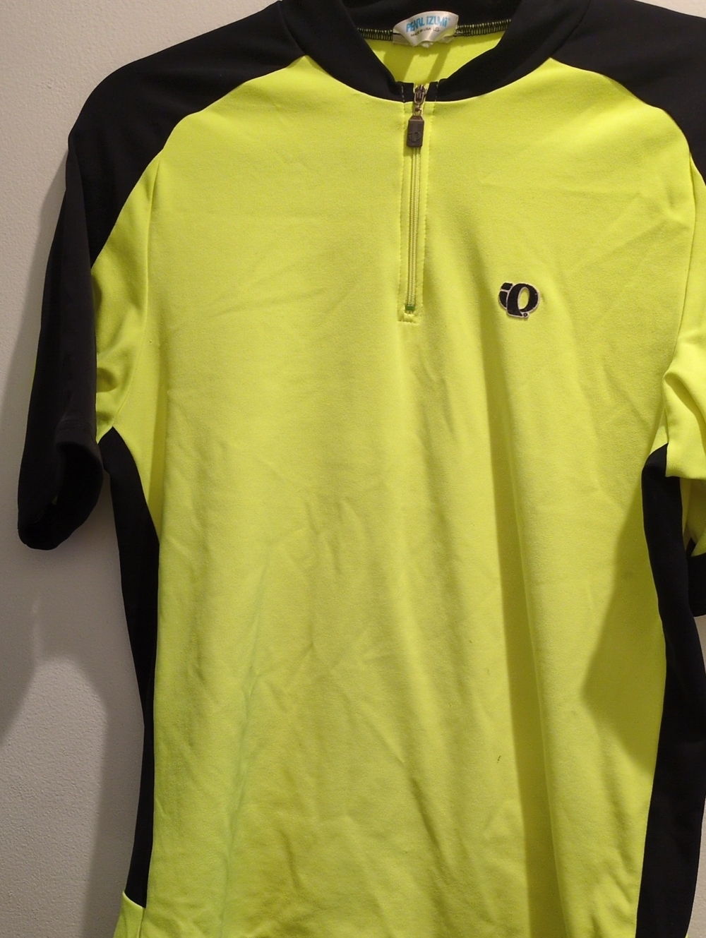 Pearl Izumi Neon Yellow Black Men's cycling Bike Jersey Athletic Shirt Sz Large